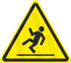  Elcsúszás - síkos felület veszélye piktogram matrica : Tábla-matrica mérete - 200 x 175 mm, Tábla-matrica típusa - matrica