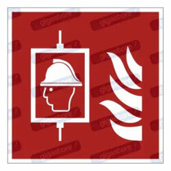  Tűzoltó felvonó piktogram matrica F017 : Tábla-matrica mérete - 50 x 50 mm (4db), Tábla-matrica típusa - matrica