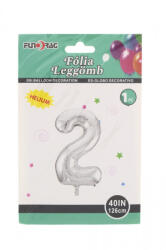 Fundrag fóliás lufi 40in, ezüst-2