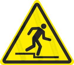  Szintkülönbség esés veszélye piktogram matrica : Tábla-matrica mérete - 50 x 44 mm (4db), Tábla-matrica típusa - matrica