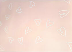 Díszcsomagoló Fólia Szívminta Rózsaszín Alapon