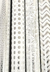  Díszcsomagoló tekercses ezüst - fehér