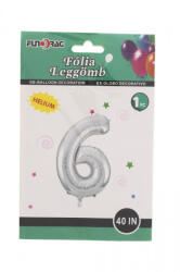 Fundrag fóliás lufi 40in, ezüst-6