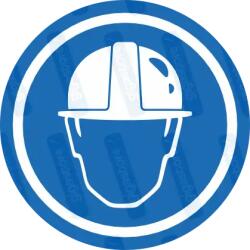  Védősisak viselése kötelező piktogram matrica : Tábla-matrica mérete - 200 x 200 mm, Tábla-matrica típusa - matrica