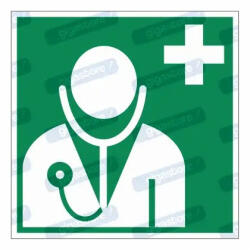  Doktor - orvos piktogram matrica E009 : Tábla-matrica mérete - 150 x 150 mm, Tábla-matrica típusa - matrica