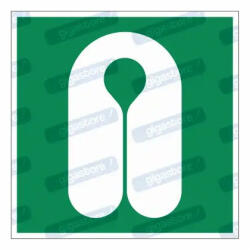  Mentőmellény piktogram matrica E044 : Tábla-matrica mérete - 150 x 150 mm, Tábla-matrica típusa - matrica