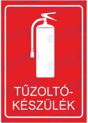  Tűzoltókészülék tábla matrica : Tábla-matrica mérete - 115 x 165 mm, Tábla-matrica típusa - matrica