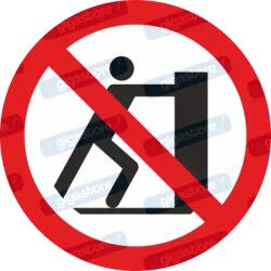  Tolni tilos piktogram matrica ISO 7010 P017 : Tábla-matrica mérete - 50 x 50 mm (4db), Tábla-matrica típusa - matrica