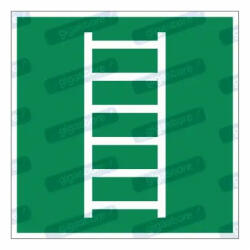  Menekülő létra piktogram matrica E059 : Tábla-matrica mérete - 200 x 200 mm, Tábla-matrica típusa - matrica