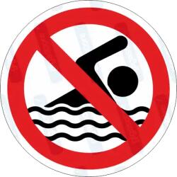  Fürödni - úszni tilos piktogram matrica : Tábla-matrica mérete - 100 x 100 mm, Tábla-matrica típusa - matrica