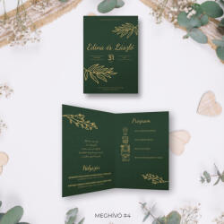  4 oldalas esküvői meghívó - Sablon 4