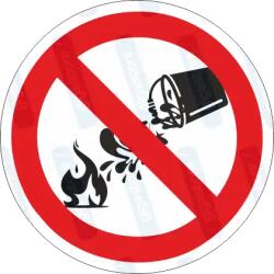 Vízzel oltani tilos piktogram matrica : Tábla-matrica mérete - 50 x 50 mm (4db), Tábla-matrica típusa - matrica