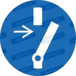  A készülék nyitás előtt kikapcsolandó piktogram matrica ISO 7010 M021 : Tábla-matrica mérete - 200 x 200 mm, Tábla-matrica típusa - matrica