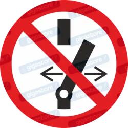  Kapcsolni tilos piktogram matrica ISO 7010 P031 : Tábla-matrica mérete - 100 x 100 mm, Tábla-matrica típusa - matrica