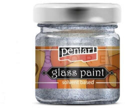 Pentart ecsetes üvegfesték 30ml ezüst