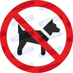  Kutya tilos piktogram matrica P021 : Tábla-matrica mérete - 50 x 50 mm (4db), Tábla-matrica típusa - matrica