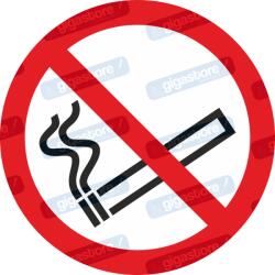  Dohányozni tilos piktogram matrica ISO 7010 P002 : Tábla-matrica mérete - 100 x 100 mm, Tábla-matrica típusa - matrica