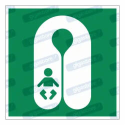  Csecsemő mentőmellény piktogram matrica E046 : Tábla-matrica mérete - 150 x 150 mm, Tábla-matrica típusa - matrica