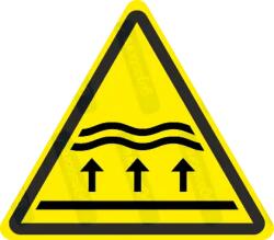  Áradás veszély piktogram matrica W077 : Tábla-matrica mérete - 150 x 131 mm, Tábla-matrica típusa - matrica