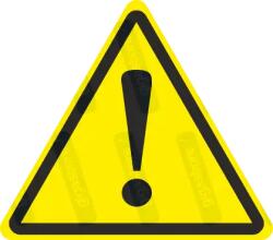  Általános veszély piktogram matrica : Tábla-matrica mérete - 50 x 44 mm (4db), Tábla-matrica típusa - matrica