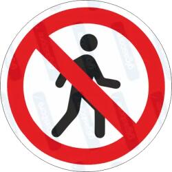  Átjárás tilos piktogram matrica : Tábla-matrica mérete - 50 x 50 mm (4db), Tábla-matrica típusa - matrica