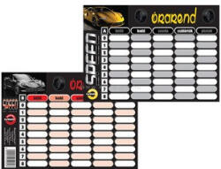 T-Creative T-creatív órarend kicsi kétoldalas Sportcars