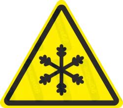 Alacsony hőmérséklet veszélye piktogram matrica : Tábla-matrica mérete - 50 x 44 mm (4db), Tábla-matrica típusa - matrica