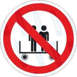  Kocsin utazni tilos piktogram matrica : Tábla-matrica mérete - 200 x 200 mm, Tábla-matrica típusa - matrica