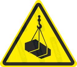  Függő teher - magasban rakodás veszélye piktogram matrica W015 : Tábla-matrica mérete - 50 x 44 mm (4db), Tábla-matrica típusa - matrica