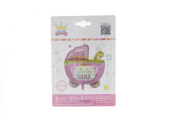  Fólia lufi 53x68cm babakocsi lány