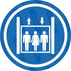  Személyfelvonó piktogram matrica : Tábla-matrica mérete - 200 x 200 mm, Tábla-matrica típusa - matrica