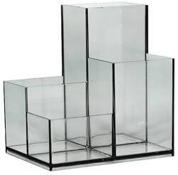  Írószertartó asztali műanyag szögletes, átlátszó