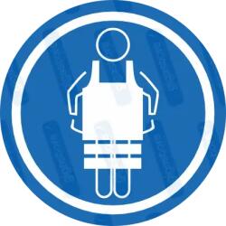  Védőkötény viselése kötelező piktogram matrica : Tábla-matrica mérete - 200 x 200 mm, Tábla-matrica típusa - matrica