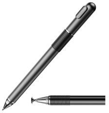 Baseus érintő ceruza 2in1 (univerzális, kapacitív + toll, alumínium) FEKETEACPCL-01