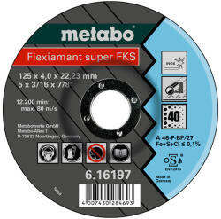 Metabo 125x4x22.23 Inox A46P/60 csiszolókorong (616198000) (616198000)
