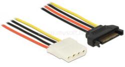 Delock tápkábel sata 15 tűs apa > 4 tűs anya 50 cm (DL60137) (DL60137)