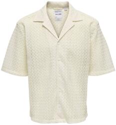 ONLY Sons férfi ing, 22034187, poliészter/pamut, L INTL, bézs (0000304953613_L)