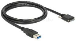 Delock Kábel USB 3.0 A típusú dugó > USB 3.0 Micro-B típusú dugó csavarokkal ellátott 1 m (DL83597) (DL83597)