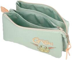 Star Wars Grogu fiú tolltartó, 3 rekesz, 22x12x5 cm, Többszínű