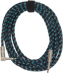 Amumu Woven Instrument Cable Blue Angled 5 m