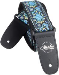 Amumu Hippie Embroidery Cotton Strap Blue