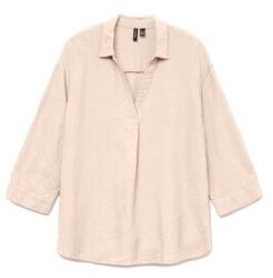 VERO MODA női blúz, 10310759, Len/Viszkóz, S INTL, Bézs (0000304951138_S)
