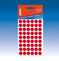 APLI 8 mm kör, kézzel írható etikett, piros 288 darab (LCA2046) (LCA2046) - aqua