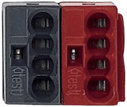 Schneider Electric KNX - MTN689701 -Merten-KNX buszcsatoló sorkapocs, fekete/piros, 50 db/cs (MTN689701)