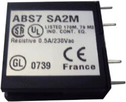 Schneider Electric Modicon ABE7 - ABS7SA2M -relé, SSR, kimeneti, tekercs 24 VDC, kimenet 24…230VAC, 0, 5 A, 10mm (ABS7SA2M)
