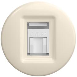 Kliklap - Priză de date retro, fără ramă, bej (KA0139)