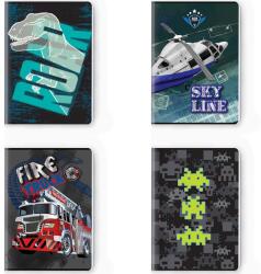 S-Cool jegyzetfüzetkészlet, A5, 52 lap, 75g, dictando, Prémium, Fiúkollekció, 10 db/készlet (SC1772)