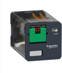 Schneider Electric Harmony Electromechanical Relays - RUMC21B7 - RUM univerzális relé, hengeres, 2CO, 10A, 24VAC, tesztgomb (RUMC21B7)