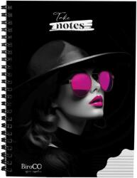 BiroCo A4 spirálfüzet, 80 lap, Dictando Hat modell, 4 db/szett