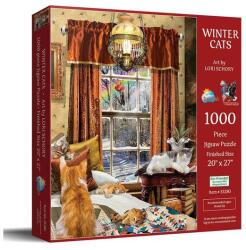 SunsOut 1000 db-os puzzle - Winter Cats (35280) (35280)